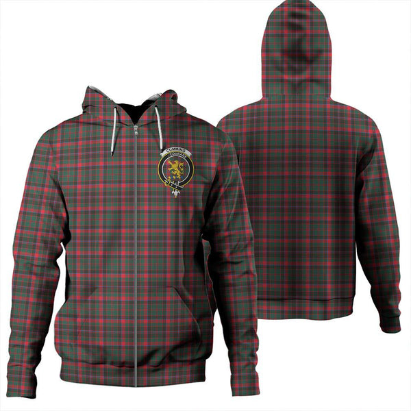 Cumming Hunting Modern Tartan Classic Crest Zipper Hoodie