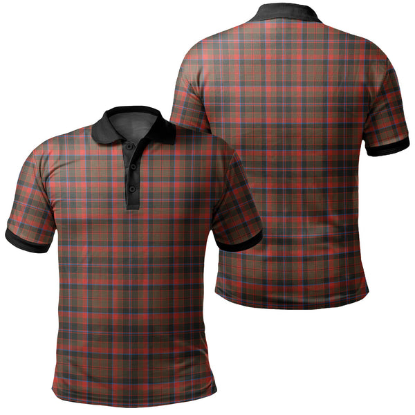 Cumming Hunting Weathered Tartan Classic Polo Shirt Black Neck 2 Style