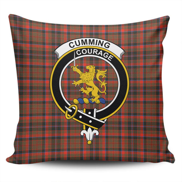 Cumming Hunting Weathered Tartan Classic Crest Pillow Cover