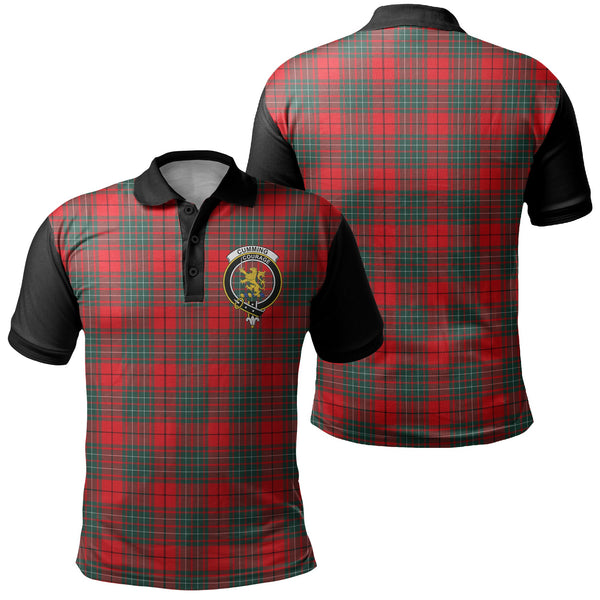 Cumming Modern Tartan Crest Polo Shirt Black Neck 1 Style