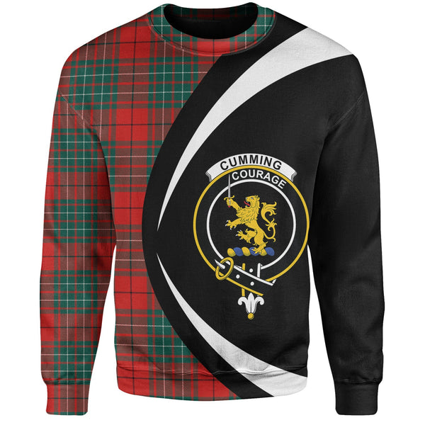 Cumming Modern Clan Badge Tartan Sweatshirt Circle Style Personalized