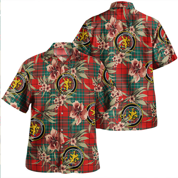 Cumming Modern Clan Badge Tartan Aloha Hawaiian Shirt Tropical Old Style