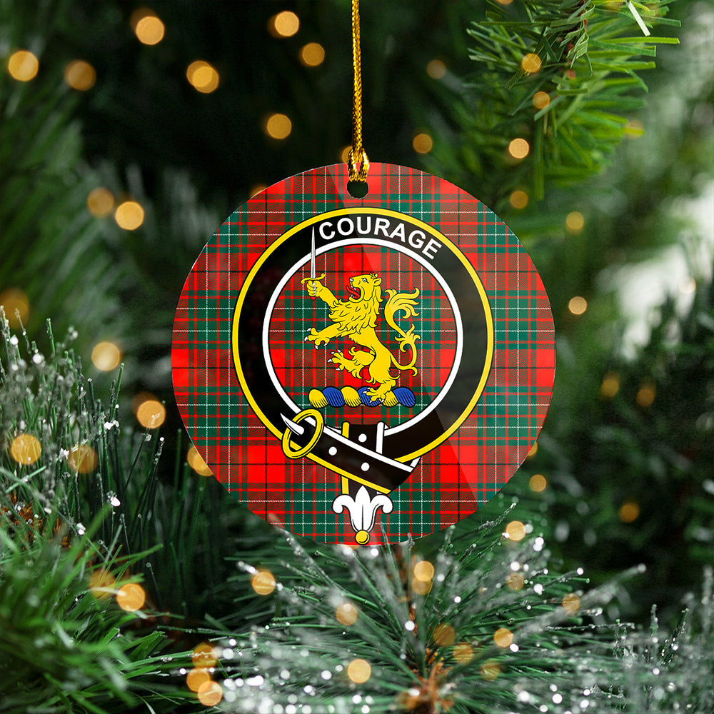 Cumming Modern Clan Badge Tartan Plastic Christmas Ornaments