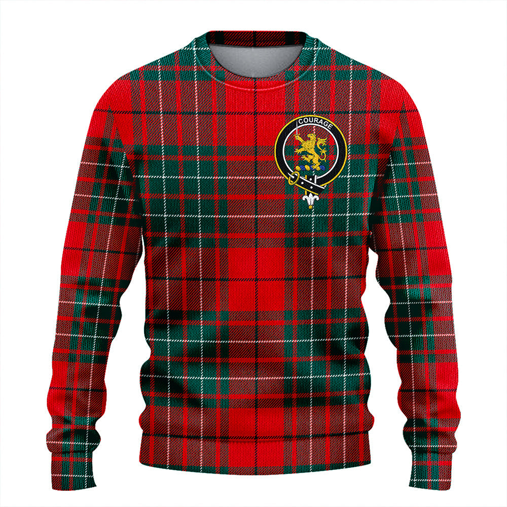 Cumming Modern Clan Badge Tartan Knitted Sweater