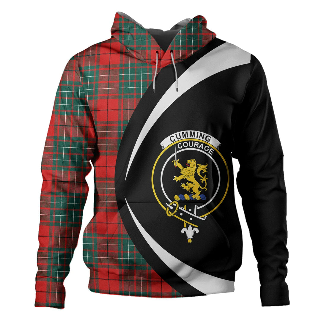 Cumming Modern Clan Badge Tartan Hoodie Circle Style