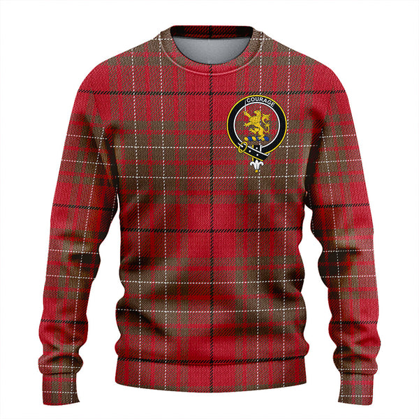 Cumming Weathered Clan Badge Tartan Knitted Sweater