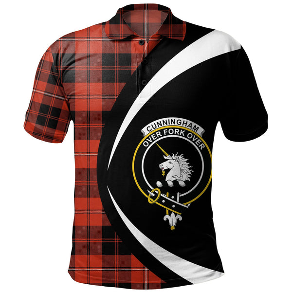 Cunningham Ancient Clan Badge Tartan Polo Shirt Circle Style Personalized