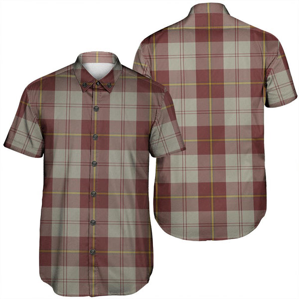 Cunningham Burgundy Dancers Tartan Classic Short Sleeve Shirt