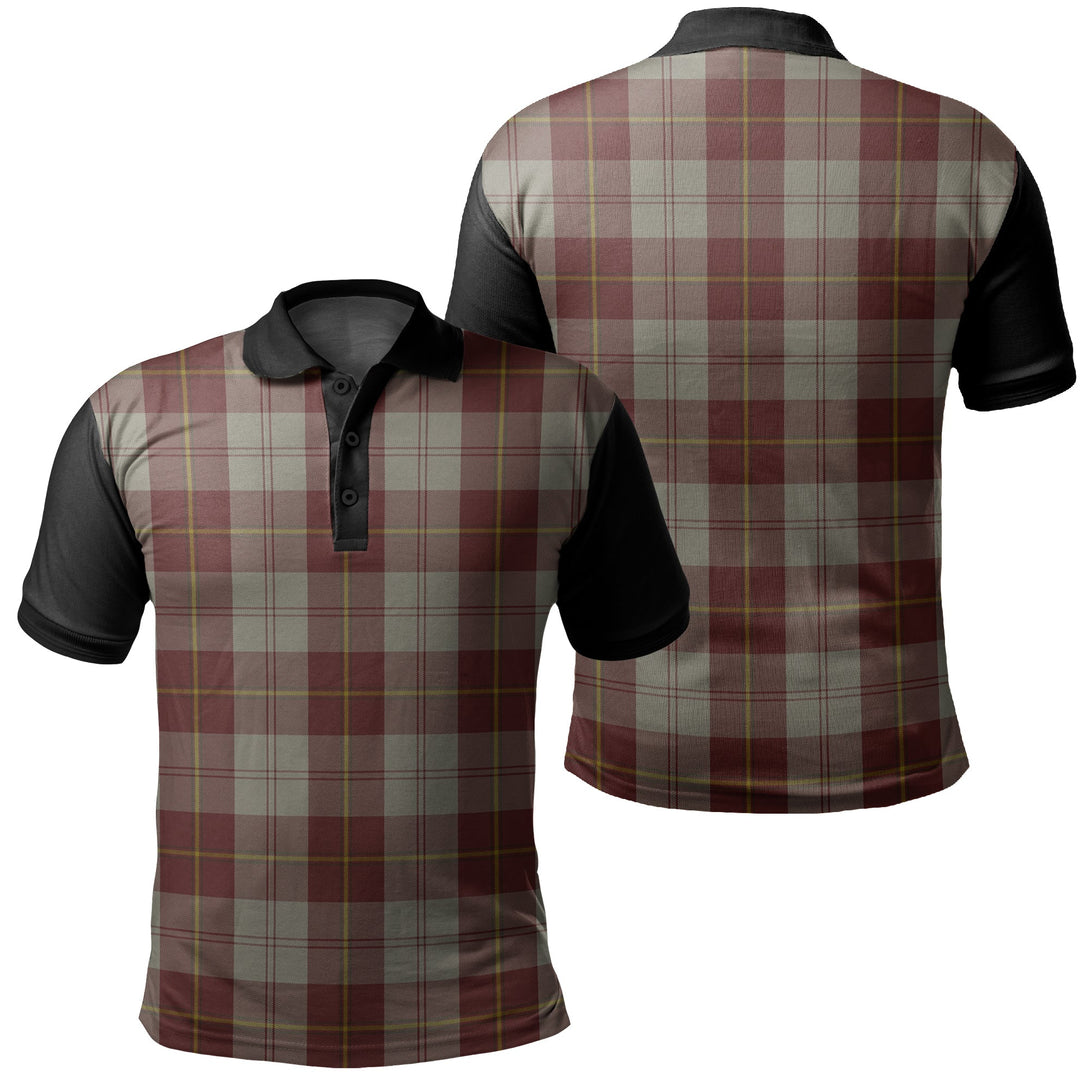 Cunningham Burgundy Dancers Tartan Classic Polo Shirt Black Neck 1 Style