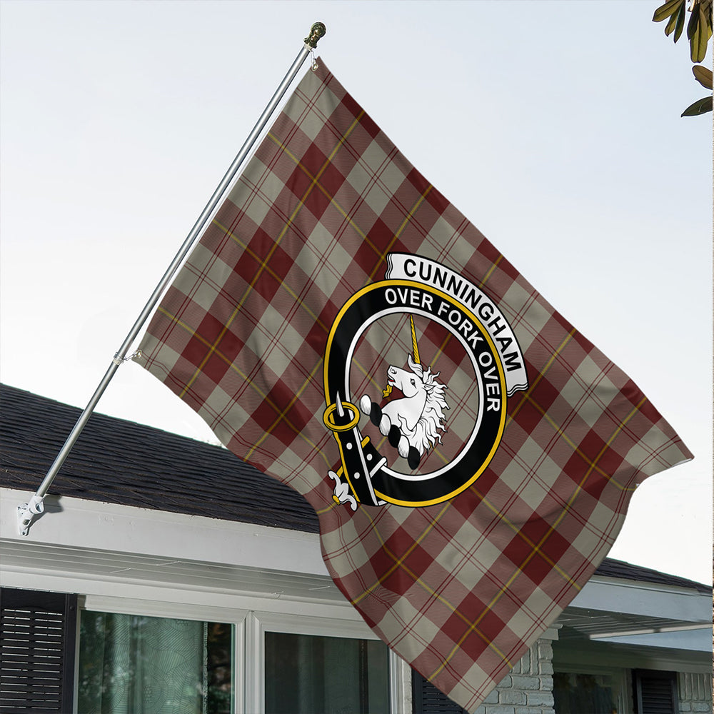 Cunningham Burgundy Dancers Classic Crest House Flag