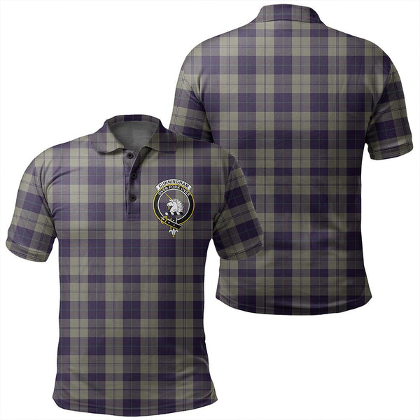 Cunningham Dress Blue Dancers Tartan Classic Crest Polo Shirt