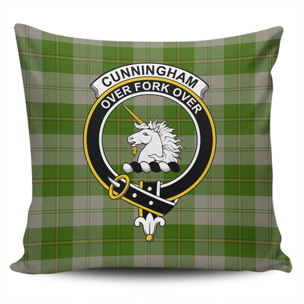 Cunningham Dress Green Dancers Tartan Classic Crest Pillow Cover