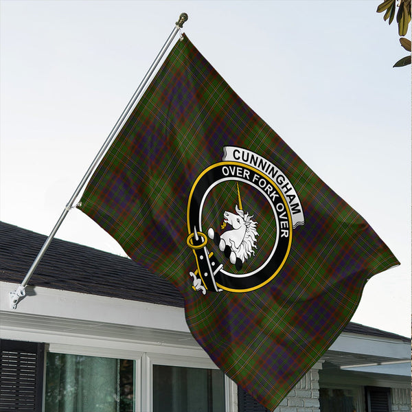 Cunningham Hunting Modern Classic Crest House Flag