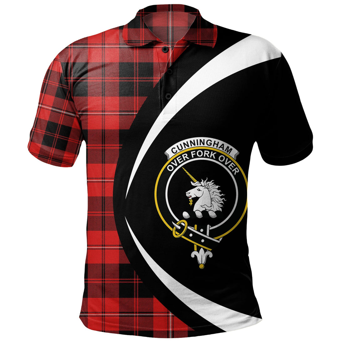 Cunningham Modern Clan Badge Tartan Polo Shirt Circle Style Personalized