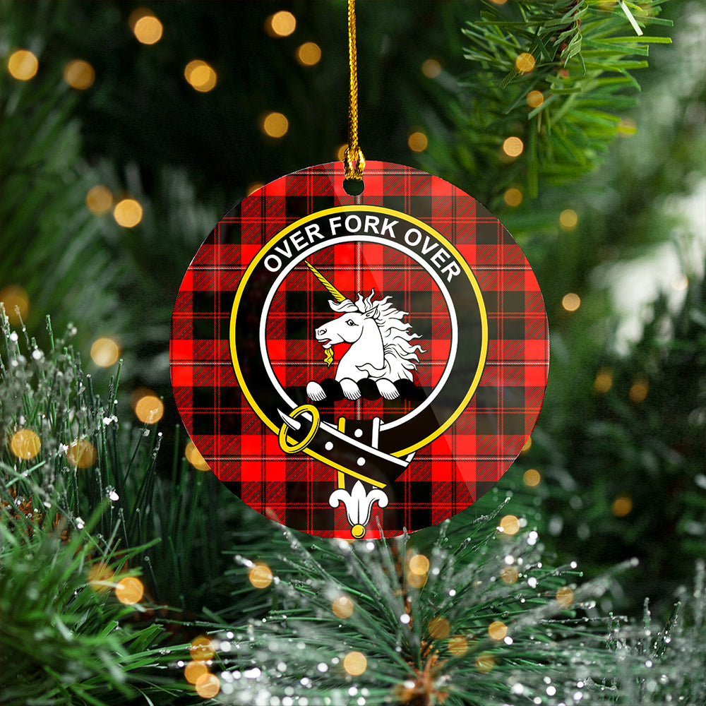 Cunningham Modern Clan Badge Tartan Plastic Christmas Ornaments