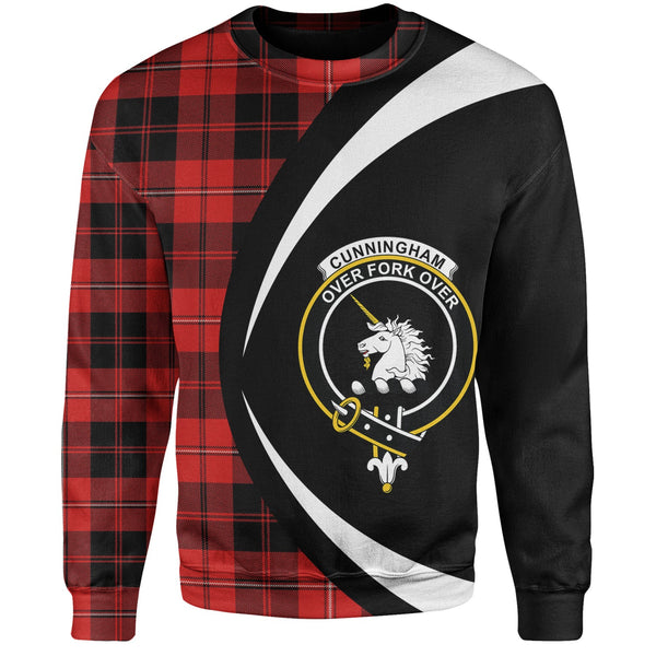 Cunningham Modern Clan Badge Tartan Sweatshirt Circle Style Personalized