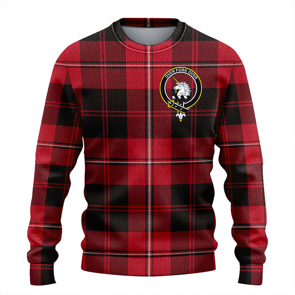 Cunningham Weathered Clan Badge Tartan Knitted Sweater