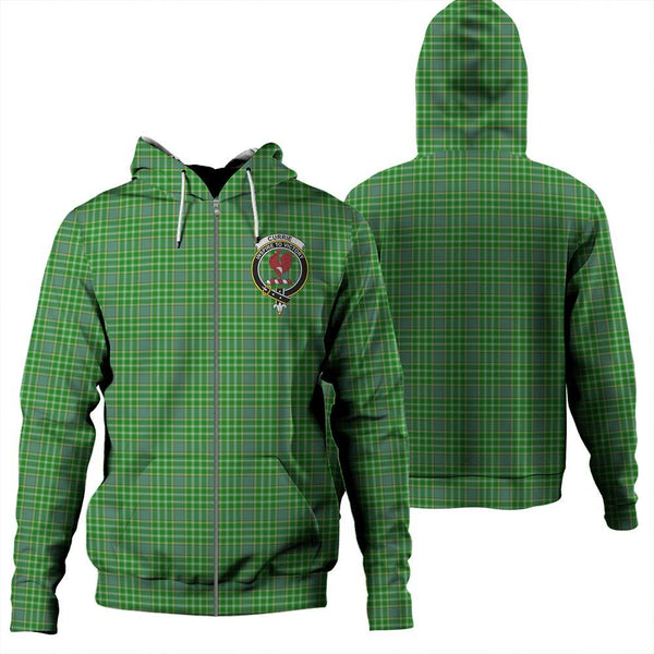 Currie Tartan Classic Crest Zipper Hoodie