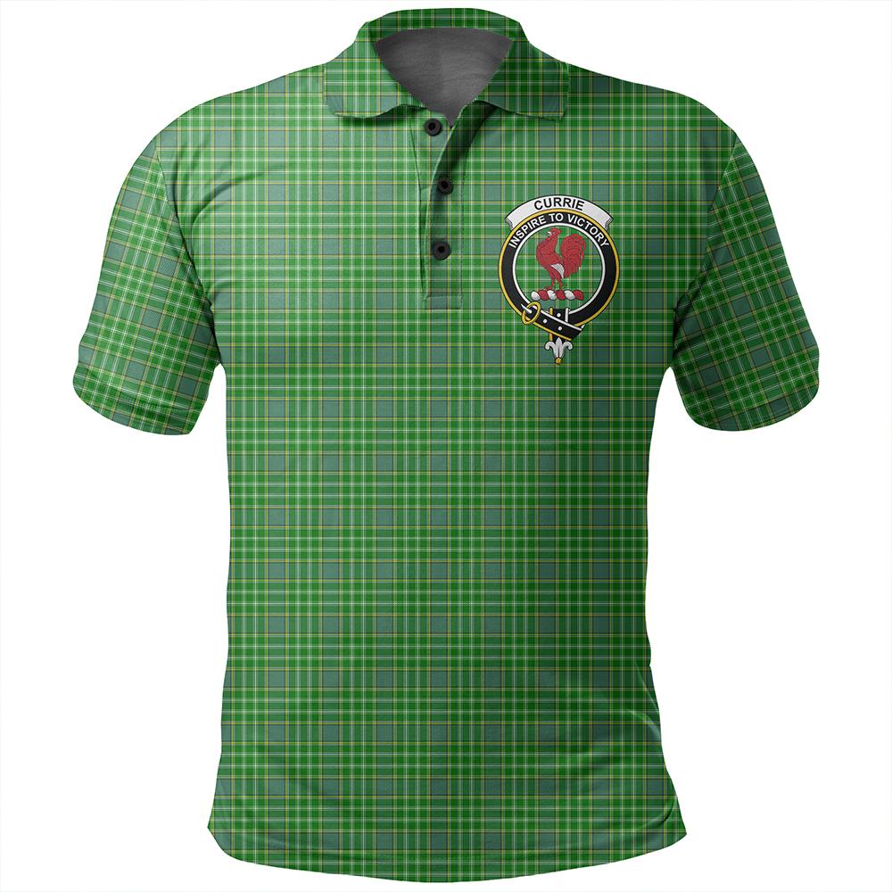 Currie Tartan Classic Crest Polo Shirt Celticprime