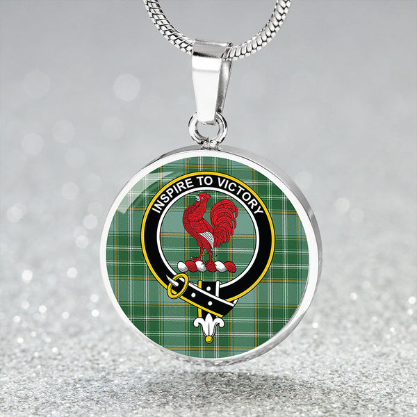 Currie Ancient Clan Badge Tartan Classic Circle Necklace