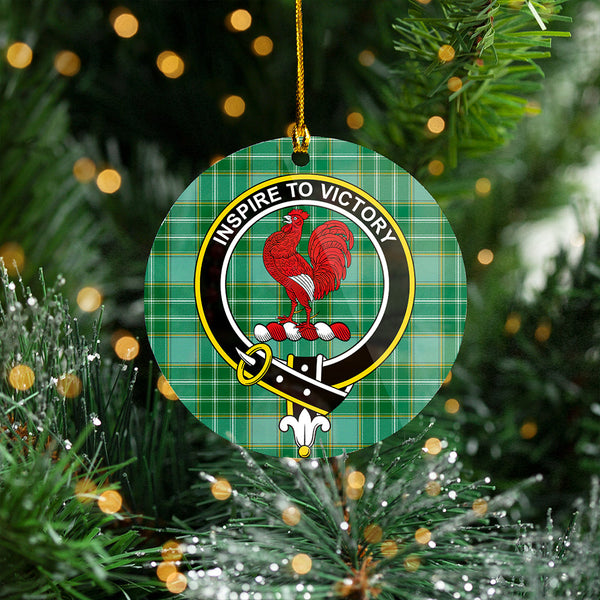 Currie Ancient Clan Badge Tartan Plastic Christmas Ornaments