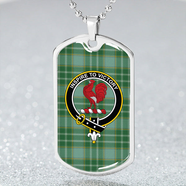 Currie Ancient Clan Badge Classic Tartan Dog Tag Necklace