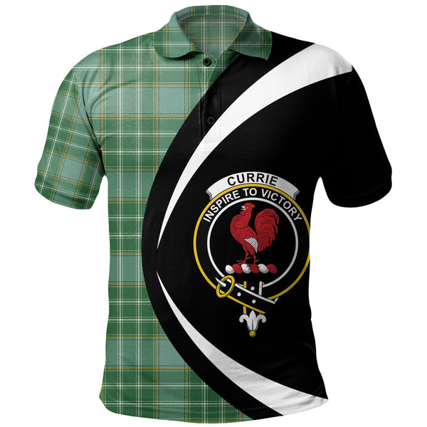 Currie Ancient Clan Badge Tartan Polo Shirt Circle Style Personalized