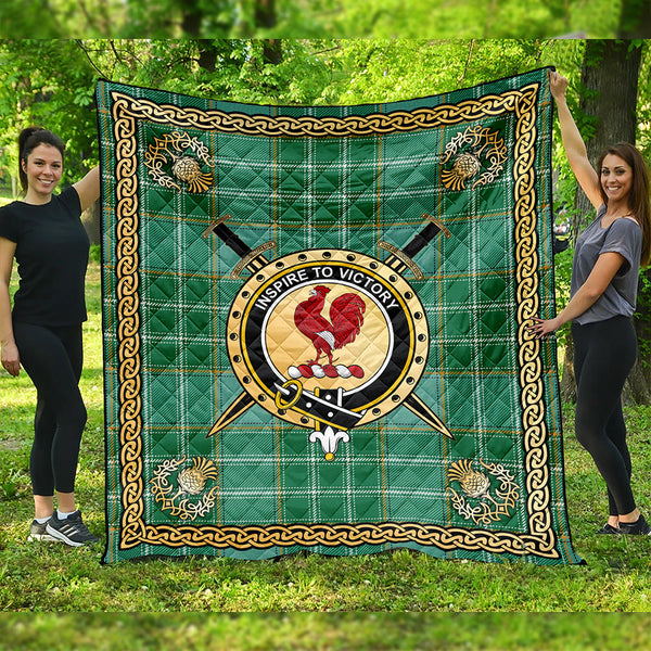 Currie Ancient Clan Badge Tartan Premium Quilt Celtic Shield