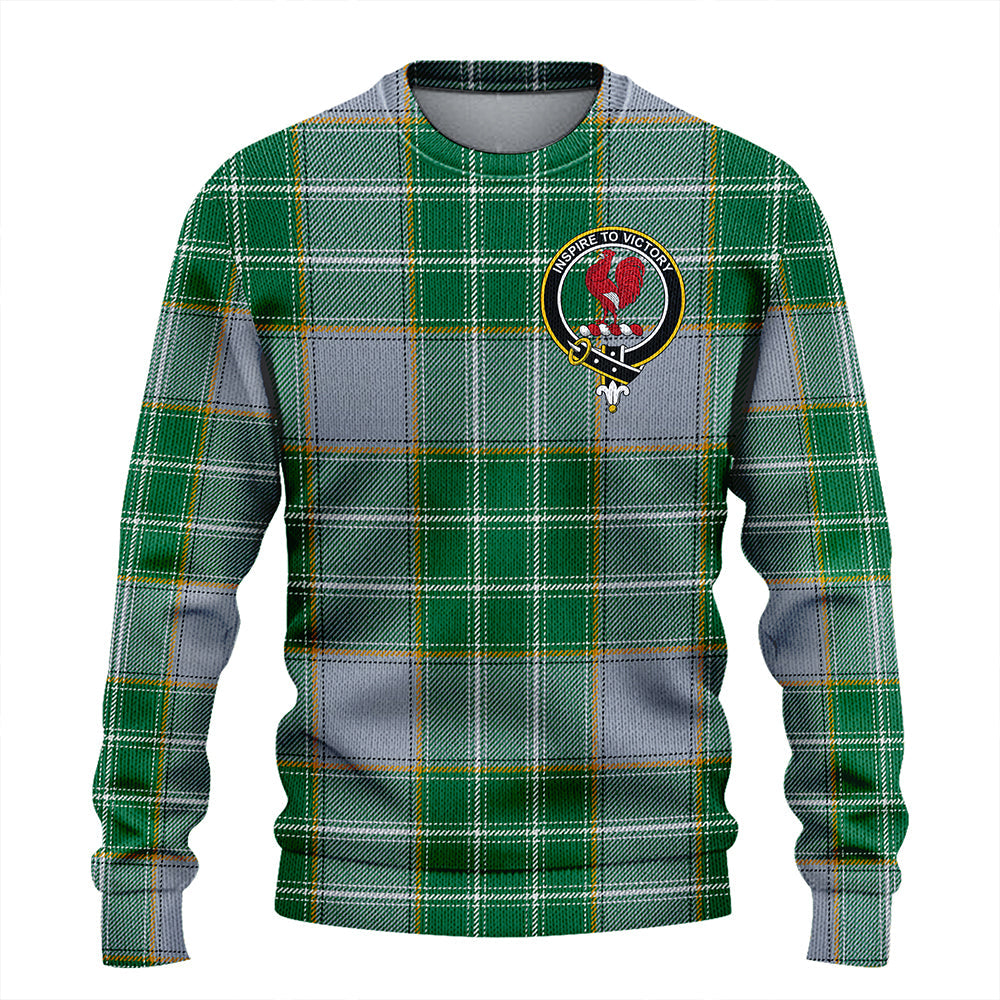 Currie Modern Clan Badge Tartan Knitted Sweater