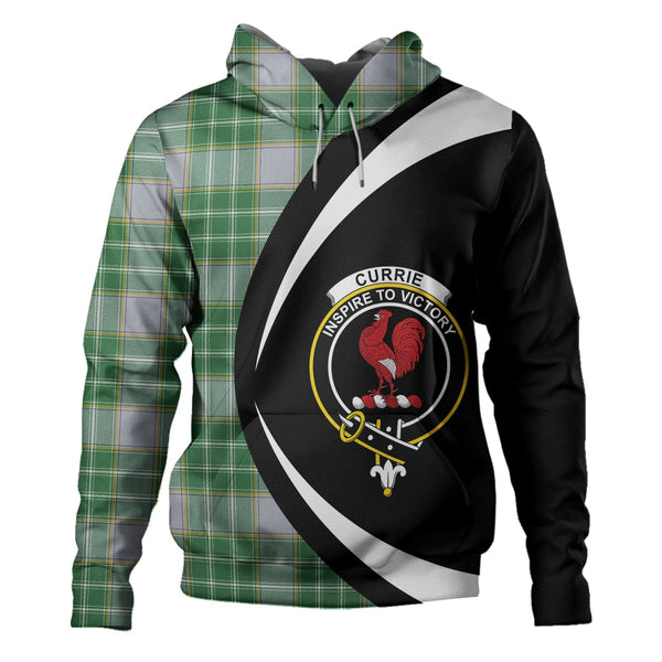 Currie Modern Clan Badge Tartan Hoodie Circle Style