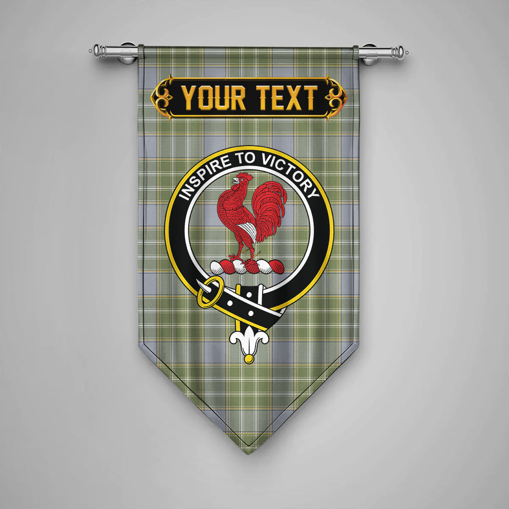 Currie Weathered Clan Badge Tartan Gonfalon Personalize