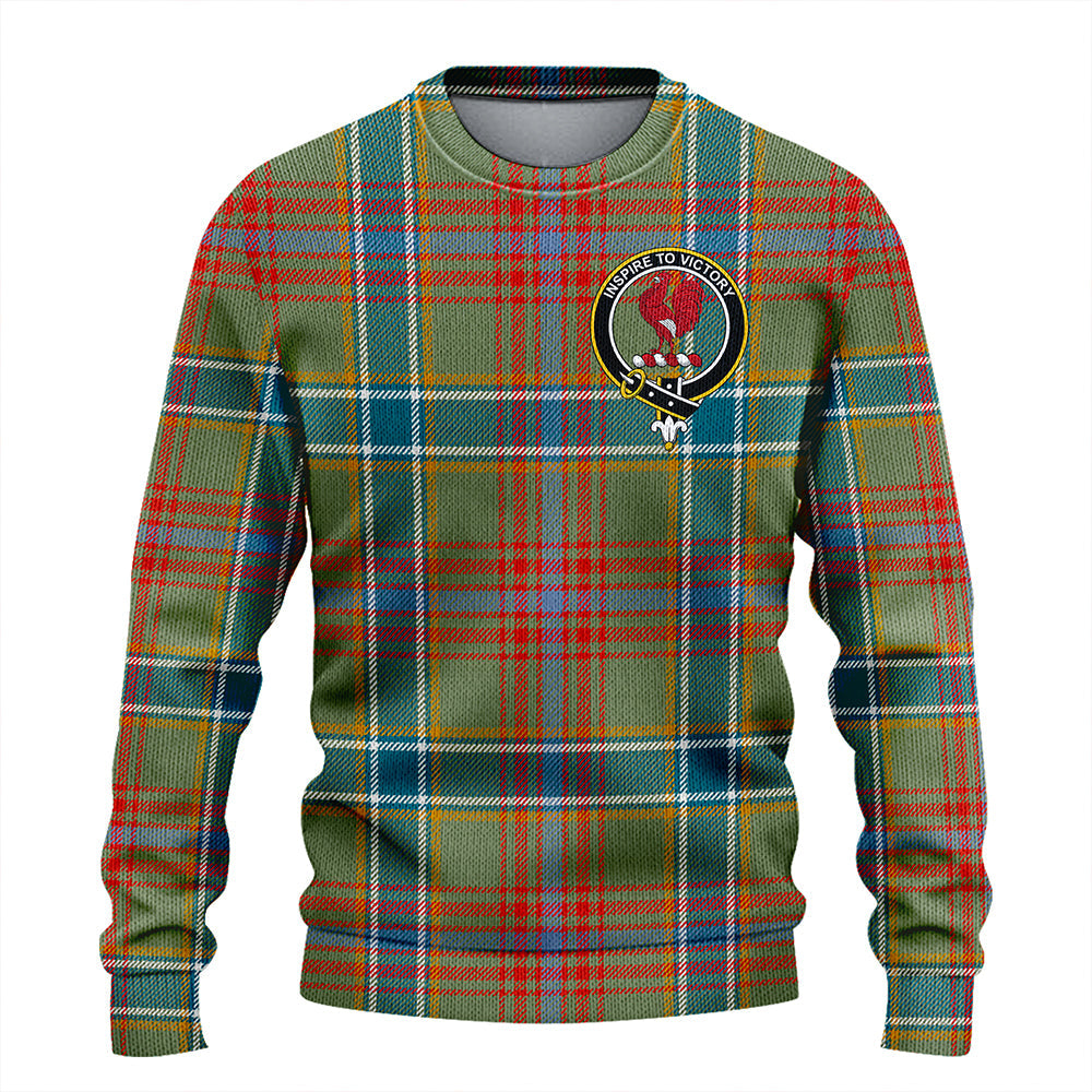 Currie of Arran Ancient Clan Badge Tartan Knitted Sweater