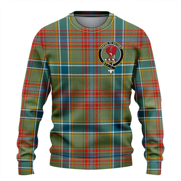 Currie of Arran Ancient Clan Badge Tartan Knitted Sweater