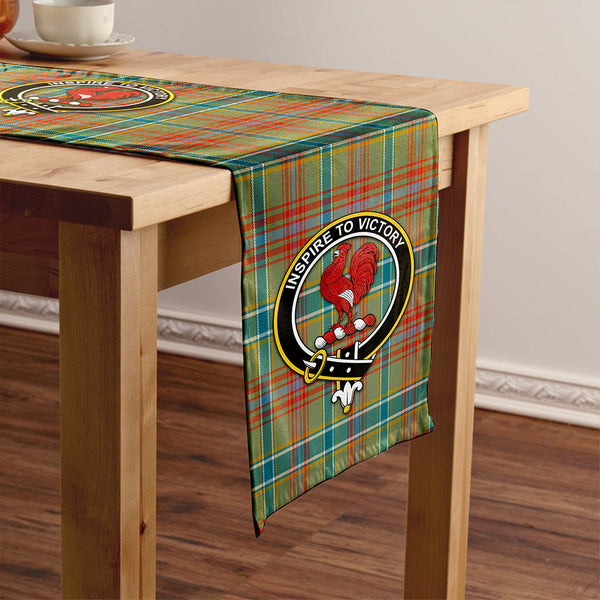 Currie of Arran Ancient Clan Badge Tartan Table Runner