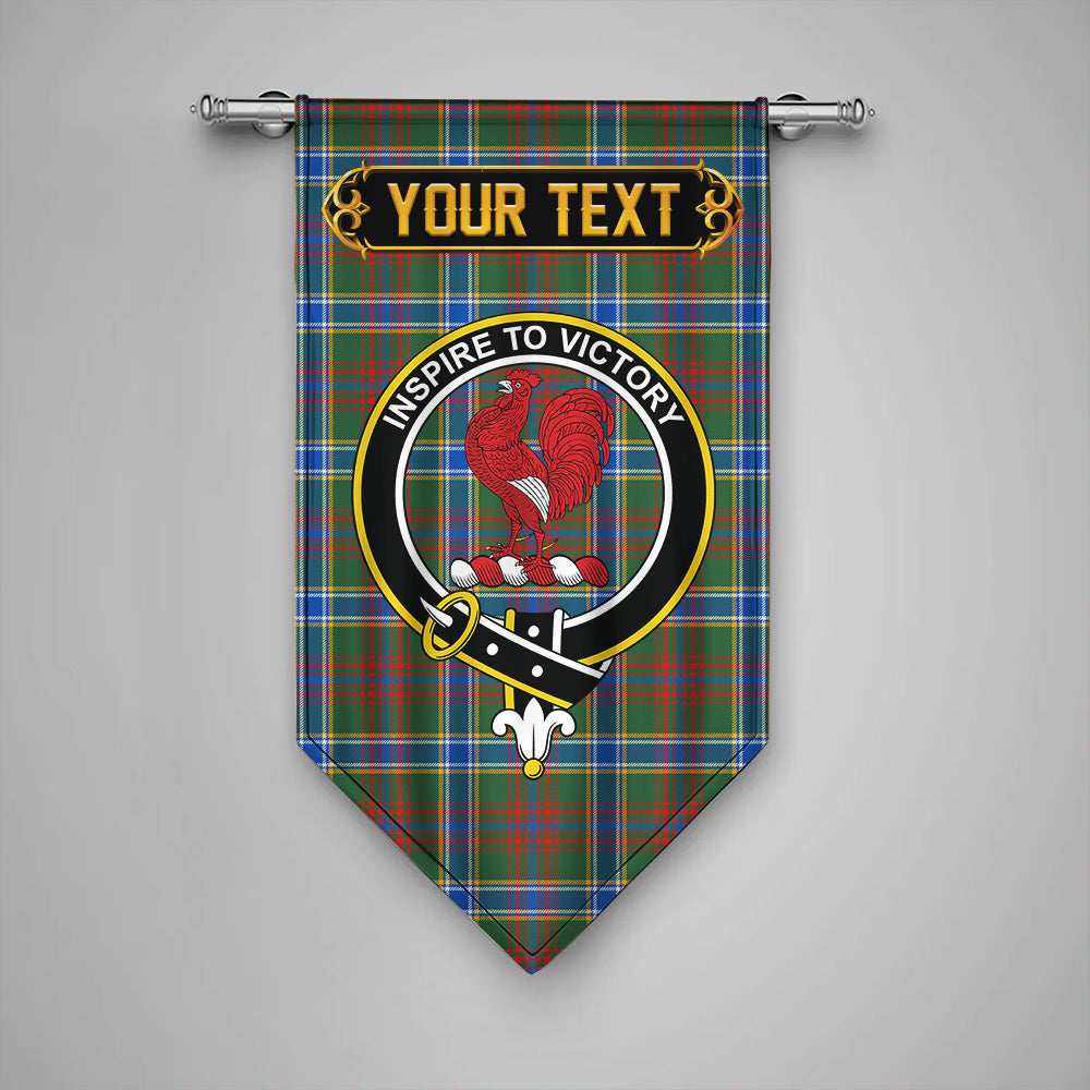 Currie of Arran Modern Clan Badge Tartan Gonfalon Personalize