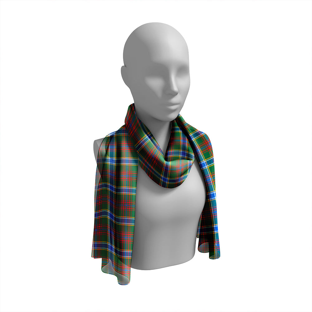 Currie of Arran Modern Tartan Classic Silk Habotai Long Scarf