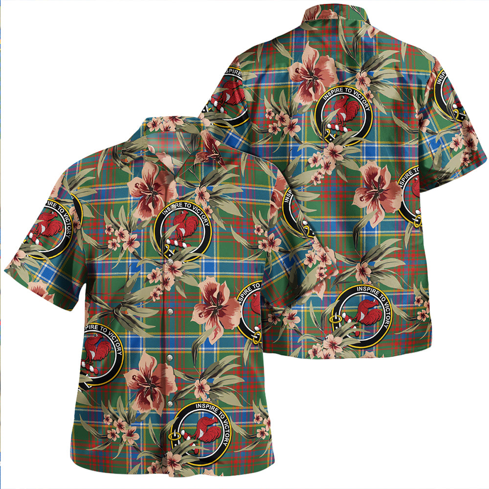 Currie of Arran Modern Clan Badge Tartan Aloha Hawaiian Shirt Tropical Old Style