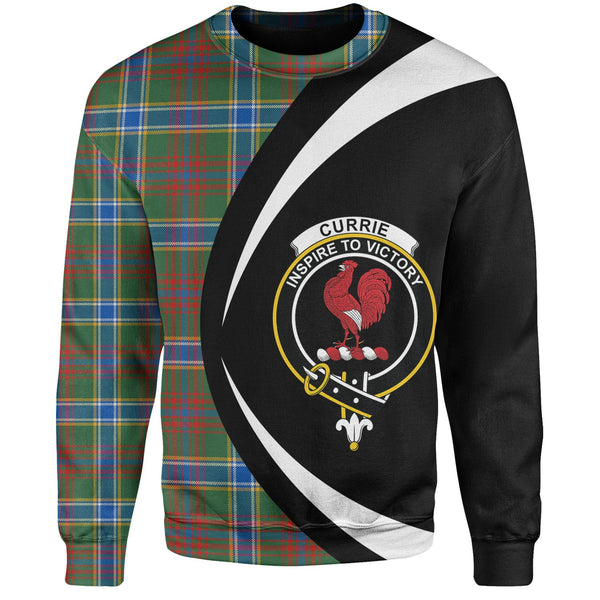 Currie of Arran Modern Clan Badge Tartan Sweatshirt Circle Style Personalized