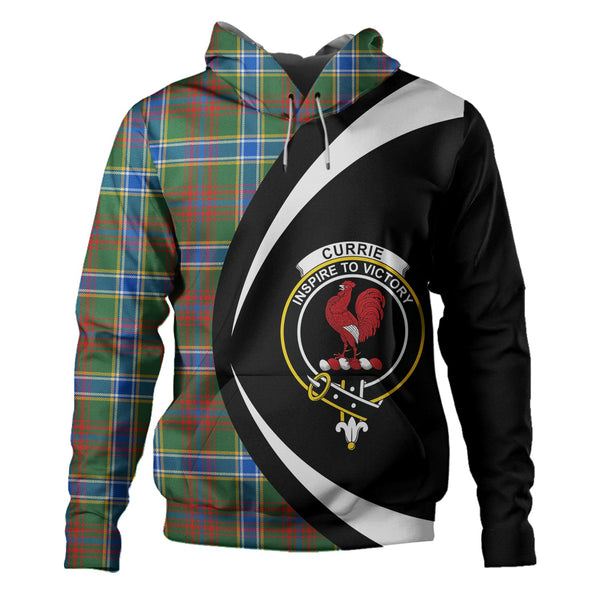 Currie of Arran Modern Clan Badge Tartan Hoodie Circle Style