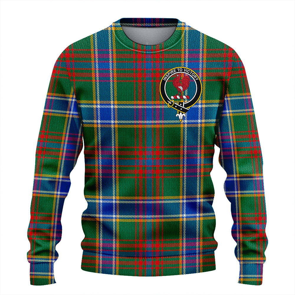 Currie of Arran Modern Clan Badge Tartan Knitted Sweater