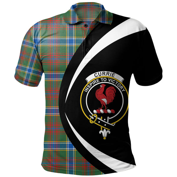 Currie of Arran Modern Clan Badge Tartan Polo Shirt Circle Style Personalized