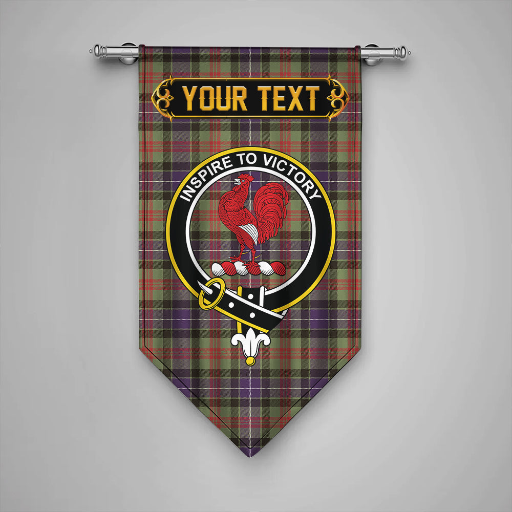 Curry (Currie) Weathered Clan Badge Tartan Gonfalon Personalize