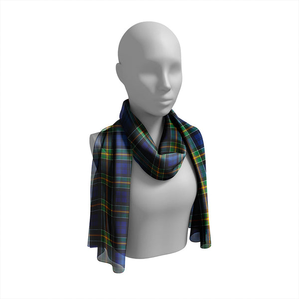 Cusack Modern Tartan Classic Silk Habotai Long Scarf