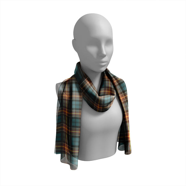 Cusack Weathered Tartan Classic Silk Habotai Long Scarf