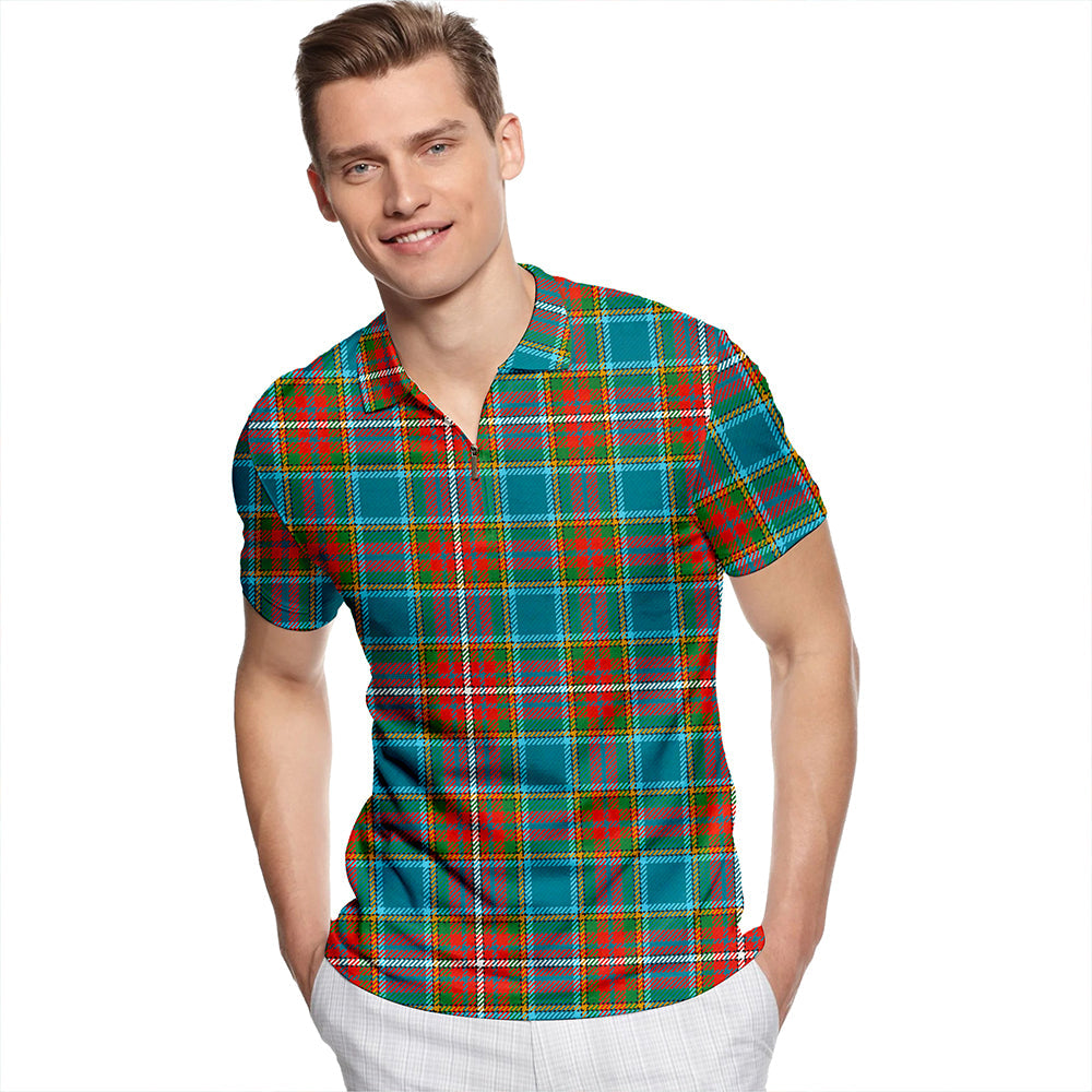 DCDalgliesh Ancient Tartan Classic Lapel Zip Short Sleeve Polo