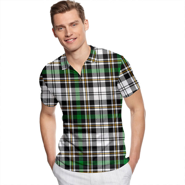 Dalgliesh Dress Ancient Tartan Classic Lapel Zip Short Sleeve Polo