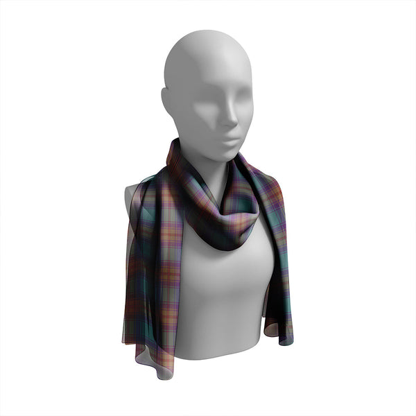 Dalgliesh Weathered Tartan Classic Silk Habotai Long Scarf