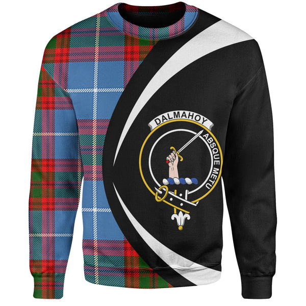 Dalmahoy Clan Badge Tartan Sweatshirt Circle Style Personalized