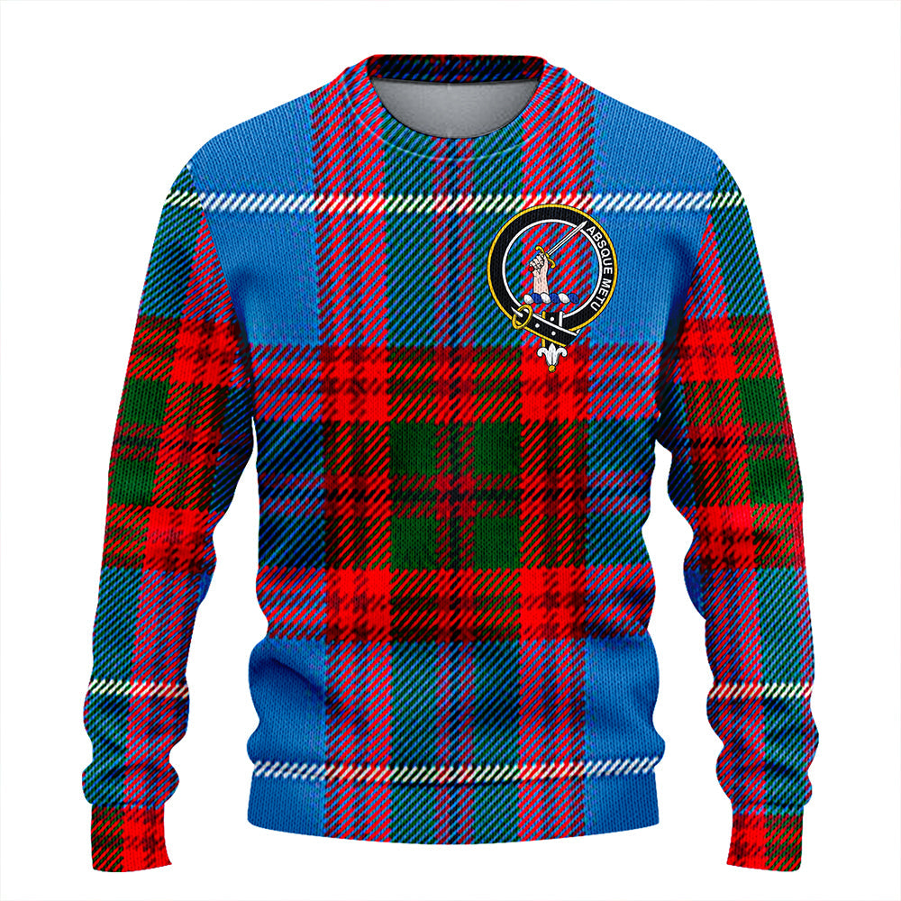 Dalmahoy Clan Badge Tartan Knitted Sweater