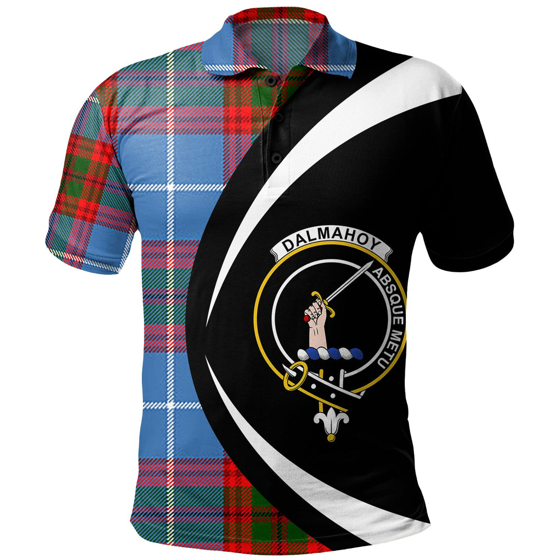 Dalmahoy Clan Badge Tartan Polo Shirt Circle Style Personalized